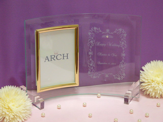 お名前入りフォトフレームウェディング お名前入りギフトarch